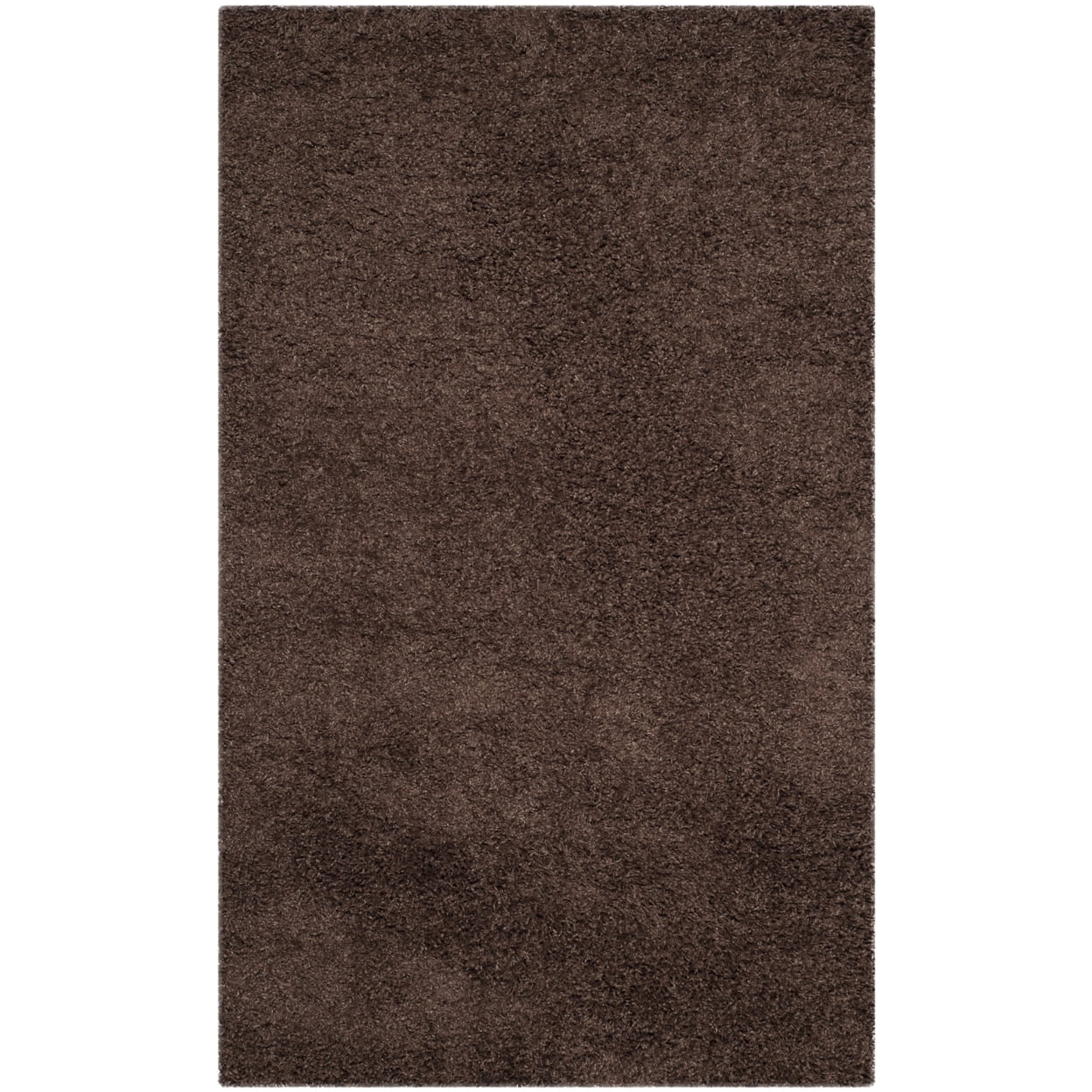 SAFAVIEH Laguna Neven Plush Solid Shag Area Rug, Brown, 8'6" x 12'