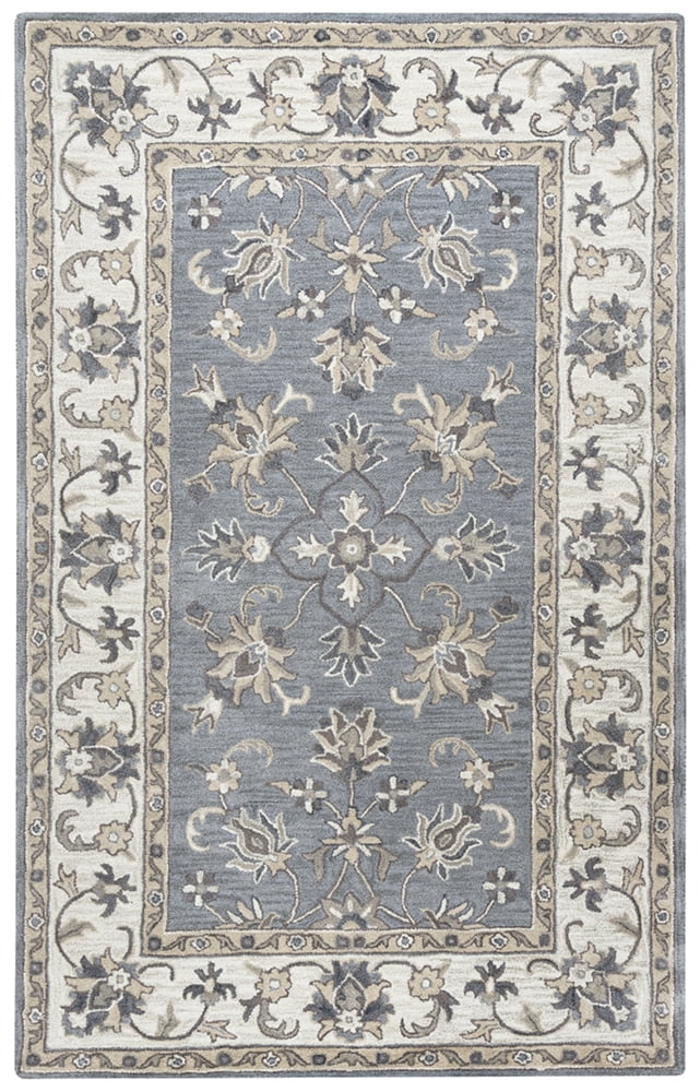Rizzy Rugs Valintino Area Rug VN9658 Gray Petals Vines 5' x 8' Rectangle