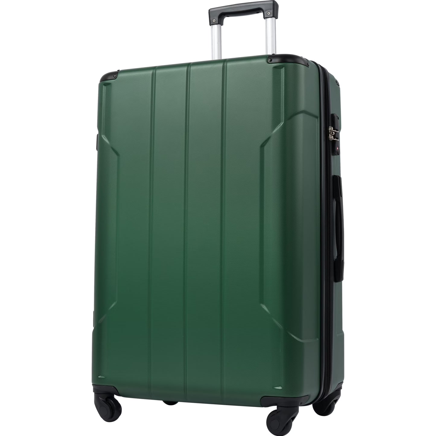 Dasyfly 24" Hardside Checked Luggage with TSA Lock, Red