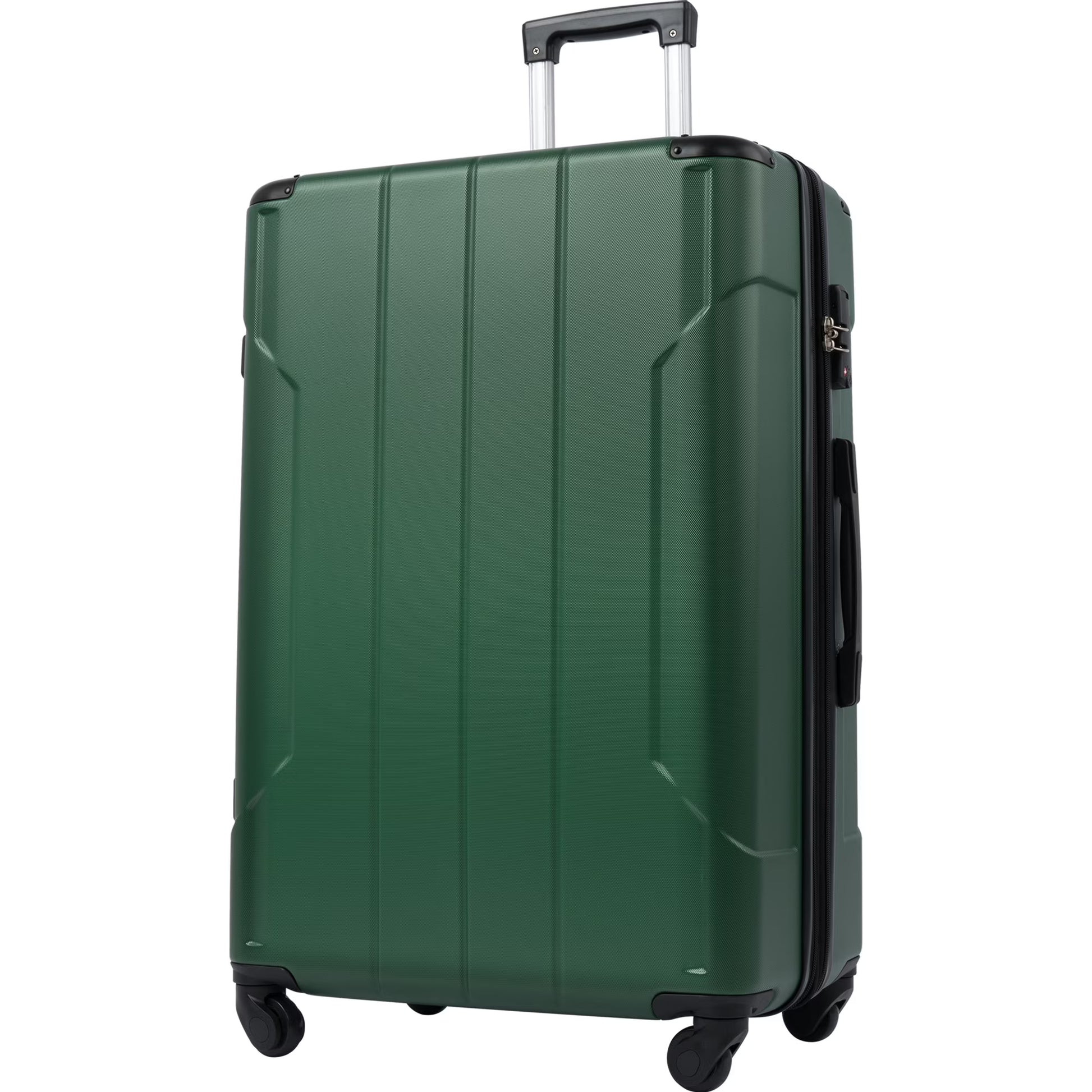 Dasyfly 24" Hardside Checked Luggage with TSA Lock, Red