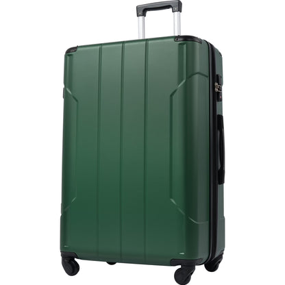 Dasyfly 24" Hardside Checked Luggage with TSA Lock, Red