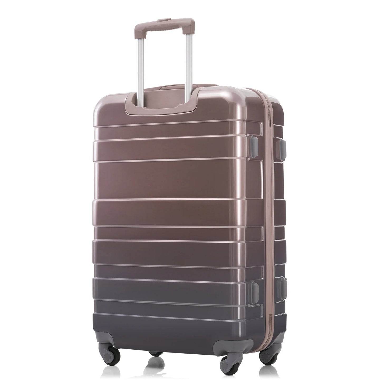 Hard Luggage Case Luggage Sets New Model ABS Hardshell 3pcs Clearance Luggage Hardside Lightweight Durable Suitcase sets Spinner Wheels Suitcase with TSA Lock 20''24''28''( golden),Travel Hard Case