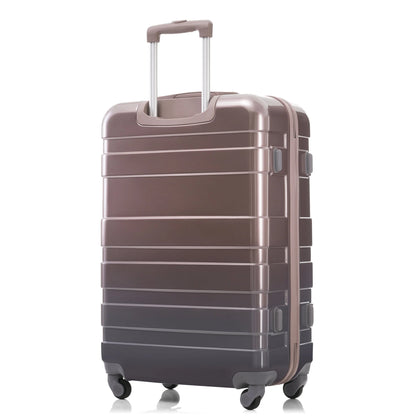 Hard Luggage Case Luggage Sets New Model ABS Hardshell 3pcs Clearance Luggage Hardside Lightweight Durable Suitcase sets Spinner Wheels Suitcase with TSA Lock 20''24''28''( golden),Travel Hard Case