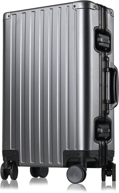 Sindermore 20 inch Aluninum Luggage Carry on Hardside Luggage with TSA Locks Spinner Wheels Zipperless