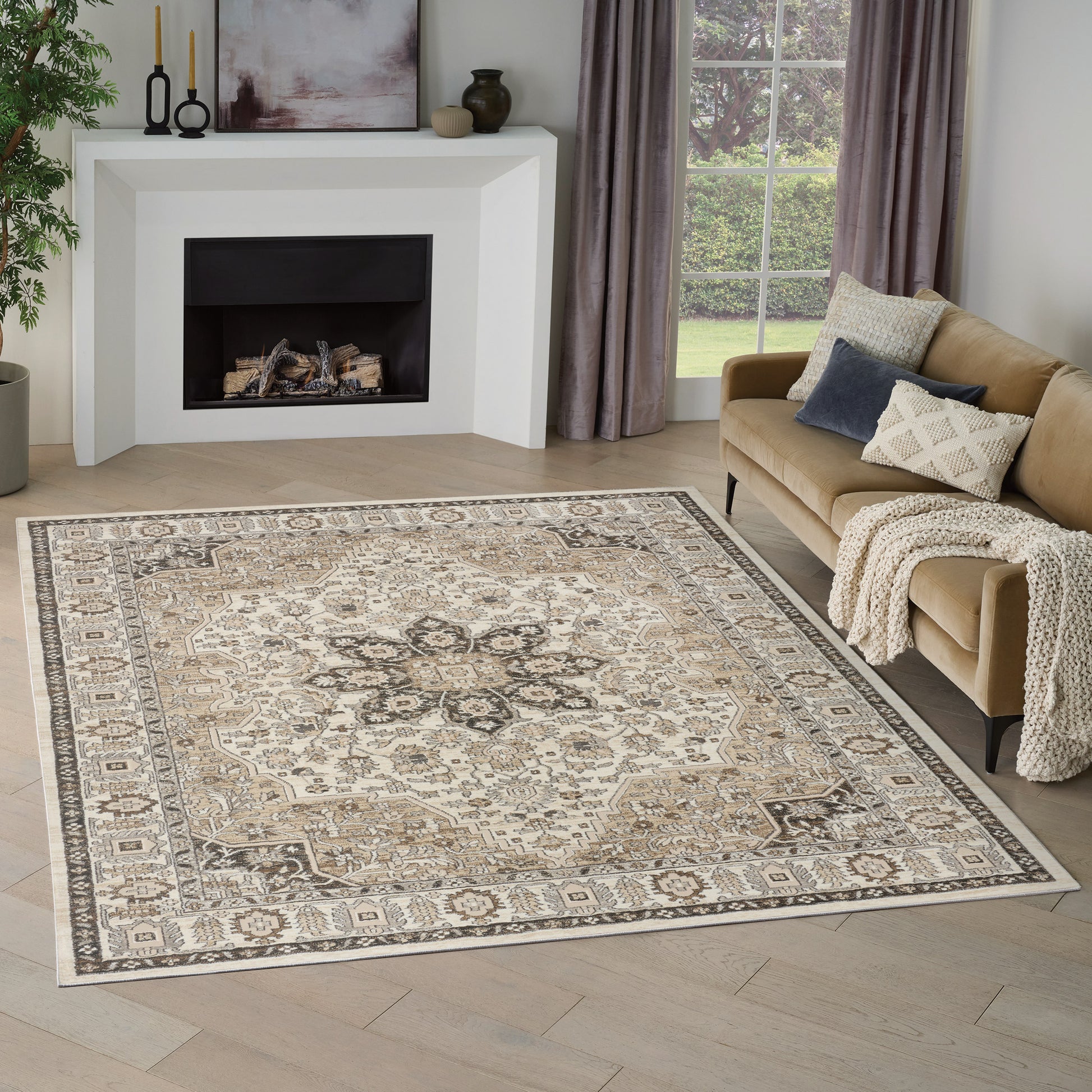 Nourison Briar Area Rug, Rose, 7’10” x 9’10”