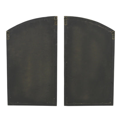 Jolene Arch Window Pane Mirrors Off-White 27" x 15" (Set of 2) by Aspire
