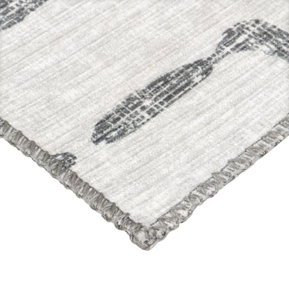 Apache Chenille Area Rug, Modern Gray, 9'8' x 13'7'
