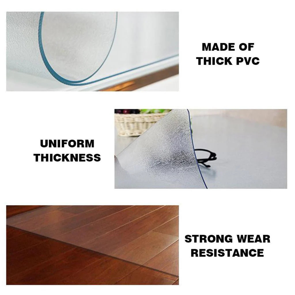 Menolana Clear Chair Mat for Carpet Office Chair Floor Protector Use in Home Office 35.4x19.6inch Thickness 1.5mm