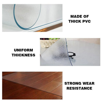 Menolana Clear Chair Mat for Carpet Office Chair Floor Protector Use in Home Office 35.4x19.6inch Thickness 1.5mm