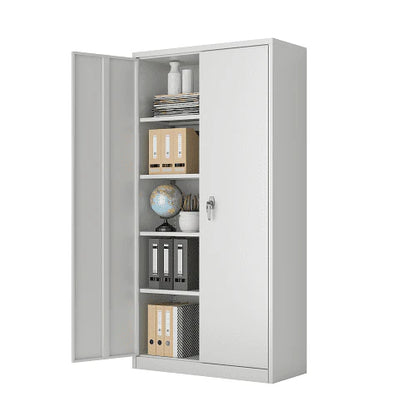 Supeer Black Metal Storage Cabinet, 72" Locking Steel Storage Cabinet with Shelves, Tall Metal Garage Cabinet Lockable Cabinets for Home Office