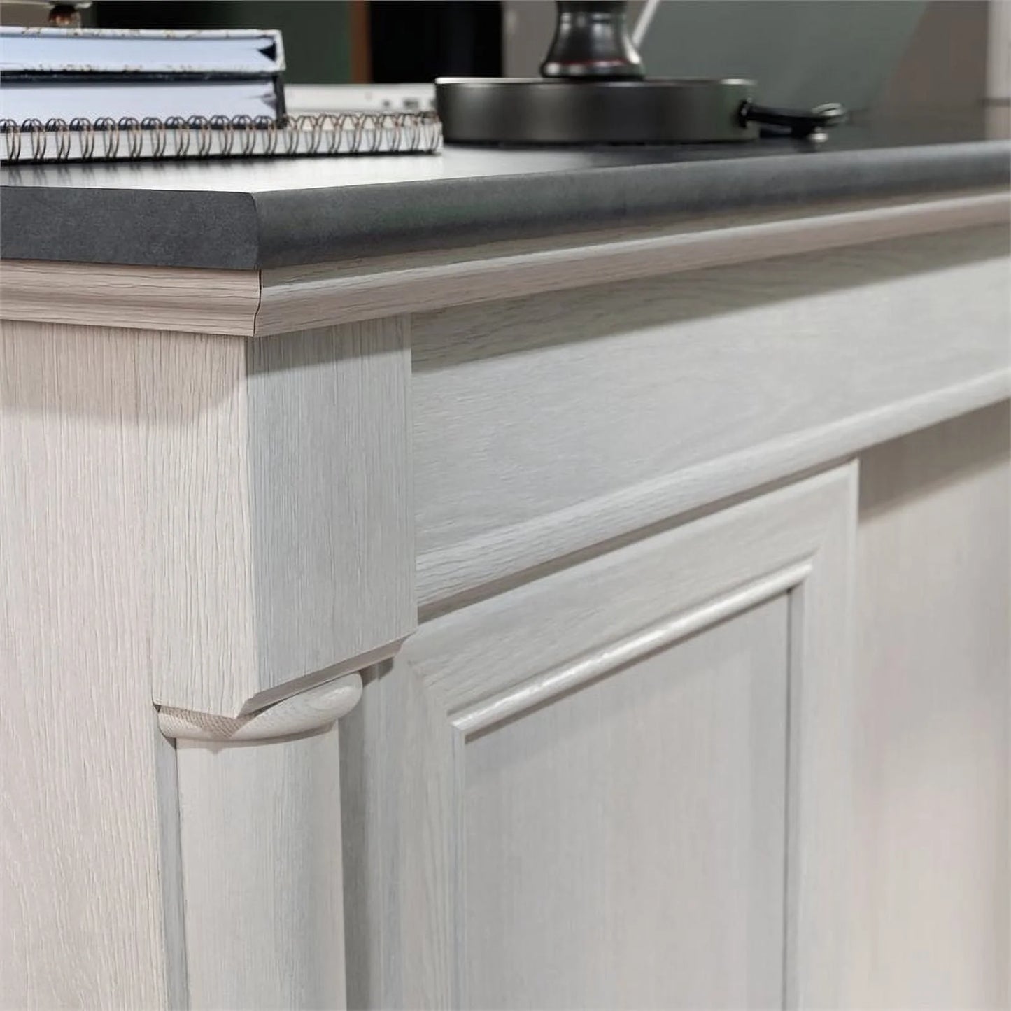 Sauder Palladia Executive Home Office Desk, Glacier Oak Finish