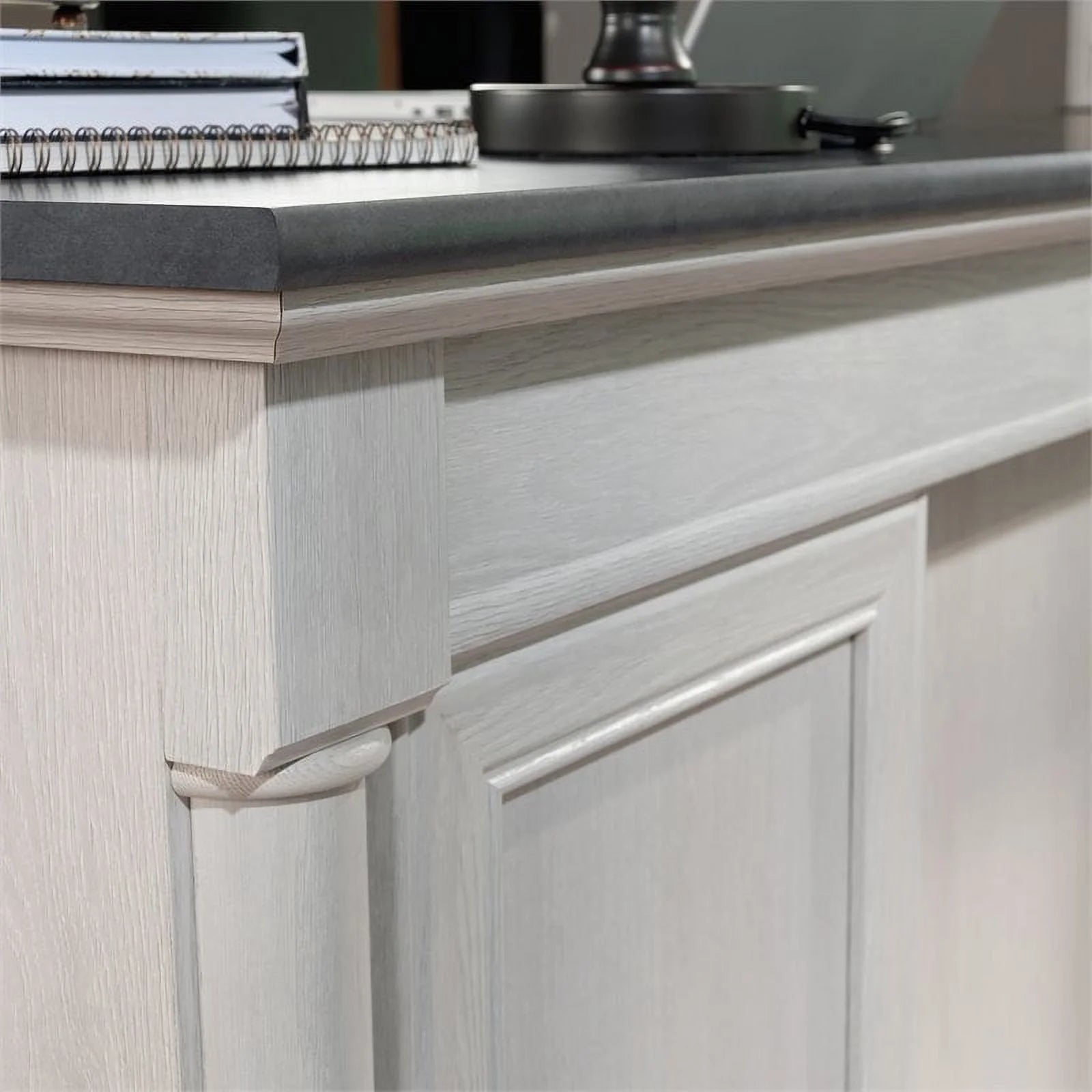 Sauder Palladia Executive Home Office Desk, Glacier Oak Finish