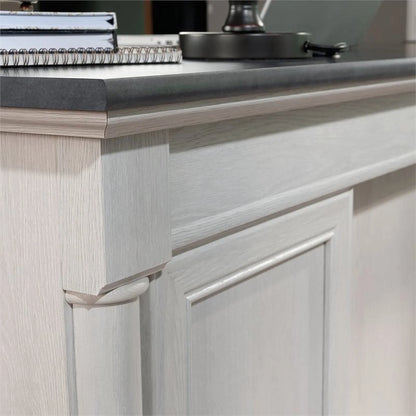 Sauder Palladia Executive Home Office Desk, Glacier Oak Finish