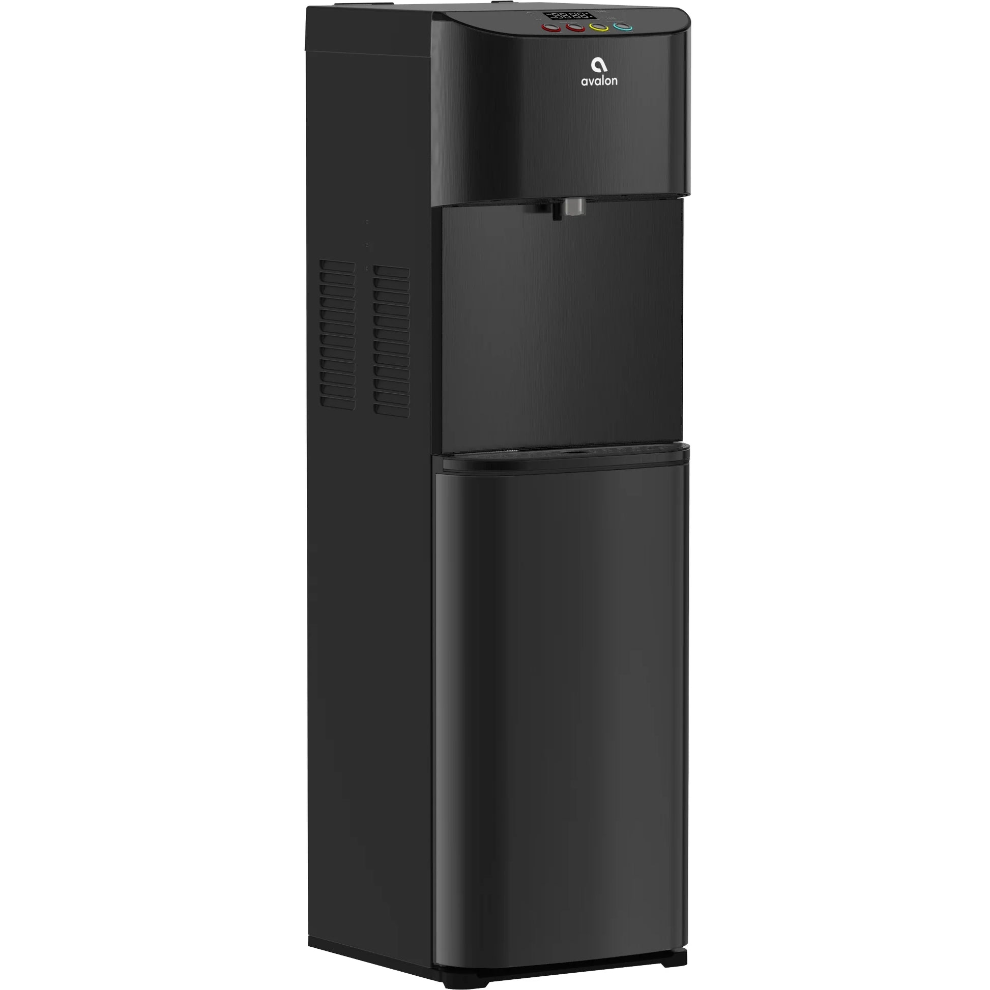 Avalon Electric Bottleless Water Cooler Water Dispenser - 3 Temperatures, Digital Clock with Temperature Control, Self Cleaning, Black Stainless Steel