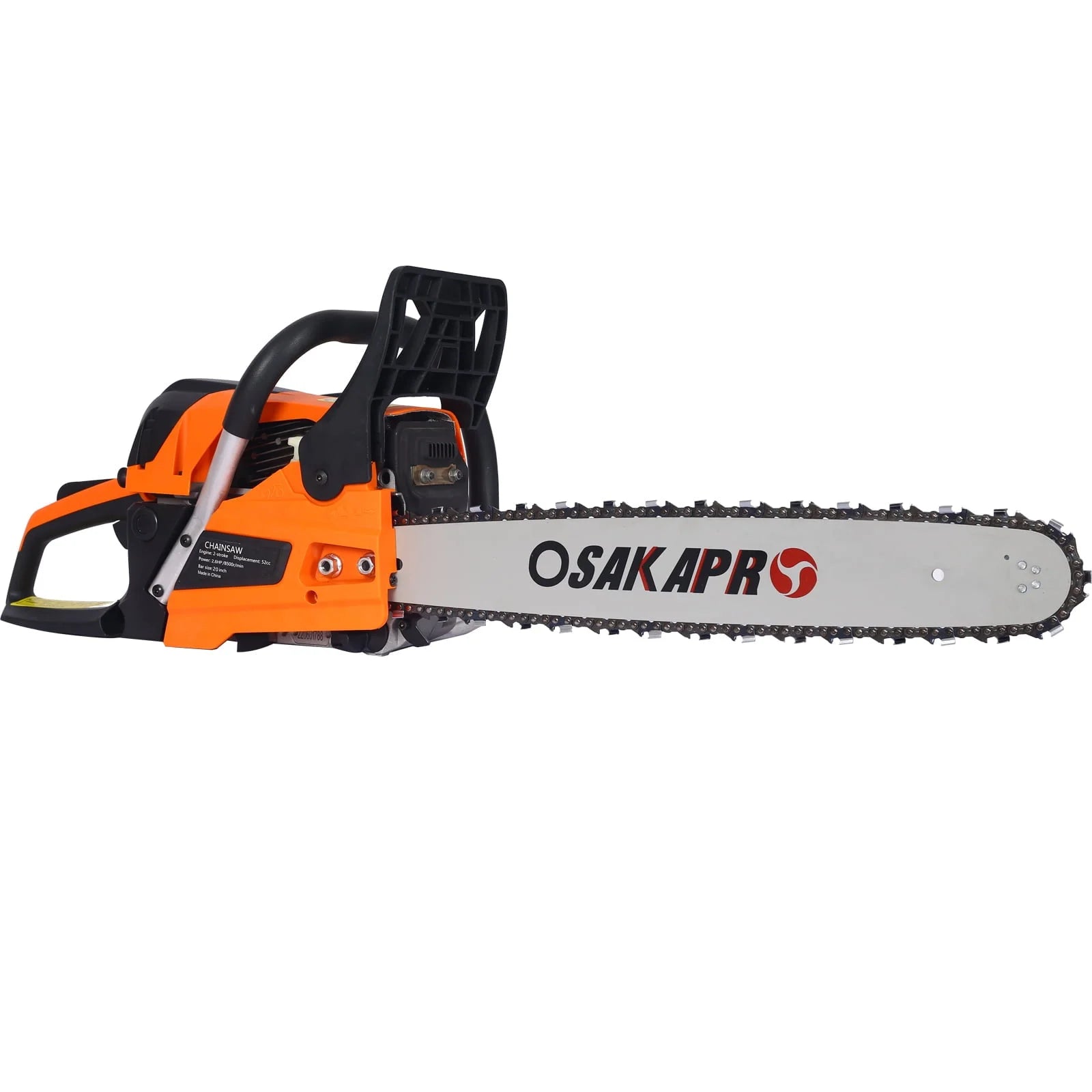52cc 2-Cycle Gas Powered Chainwaw, 20inch Gasoline Chain Saw for Trees Wood Cutting, EPA Compliant