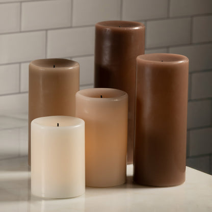Fusion Warm Ombre LED Black Wick Candle Set with Remote, 5-piece