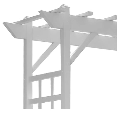 Dura-Trel PVC Garden Arbor, Arch Support for Climbing Plants, Providence, White, 64" x 85"