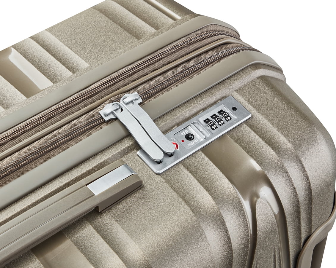 Luggage 4 Piece Sets(14/20/24/28), Hard Shell Lightweight TSA Lock Carry on Expandable Suitcase with Spinner Wheels Travel Set for Men Women, Champagne