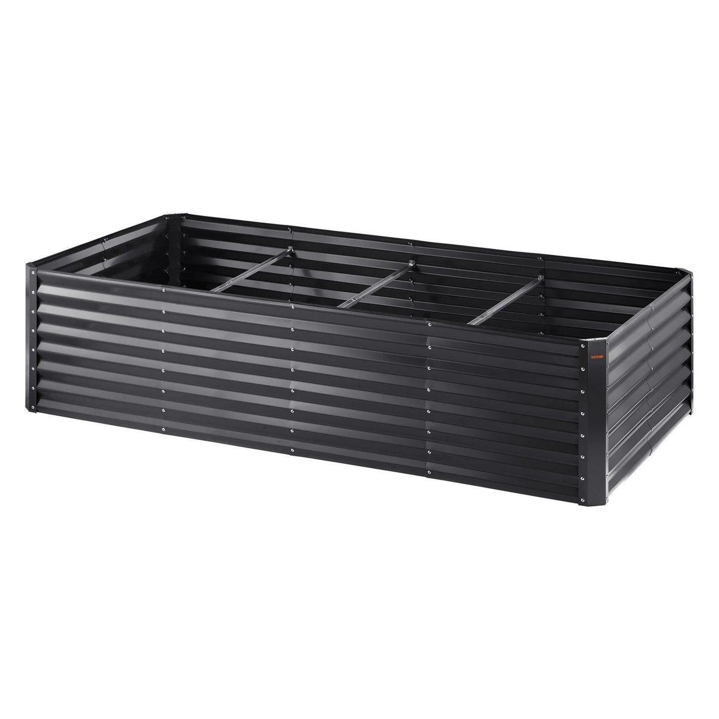 Galvanized Raised Garden Bed Planter Box 94.5x47.2x23.6" Flower Vegetable