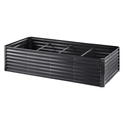 Galvanized Raised Garden Bed Planter Box 94.5x47.2x23.6" Flower Vegetable