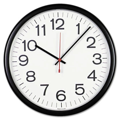 Universal Indoor/Outdoor Clock, 13 1/2", Black