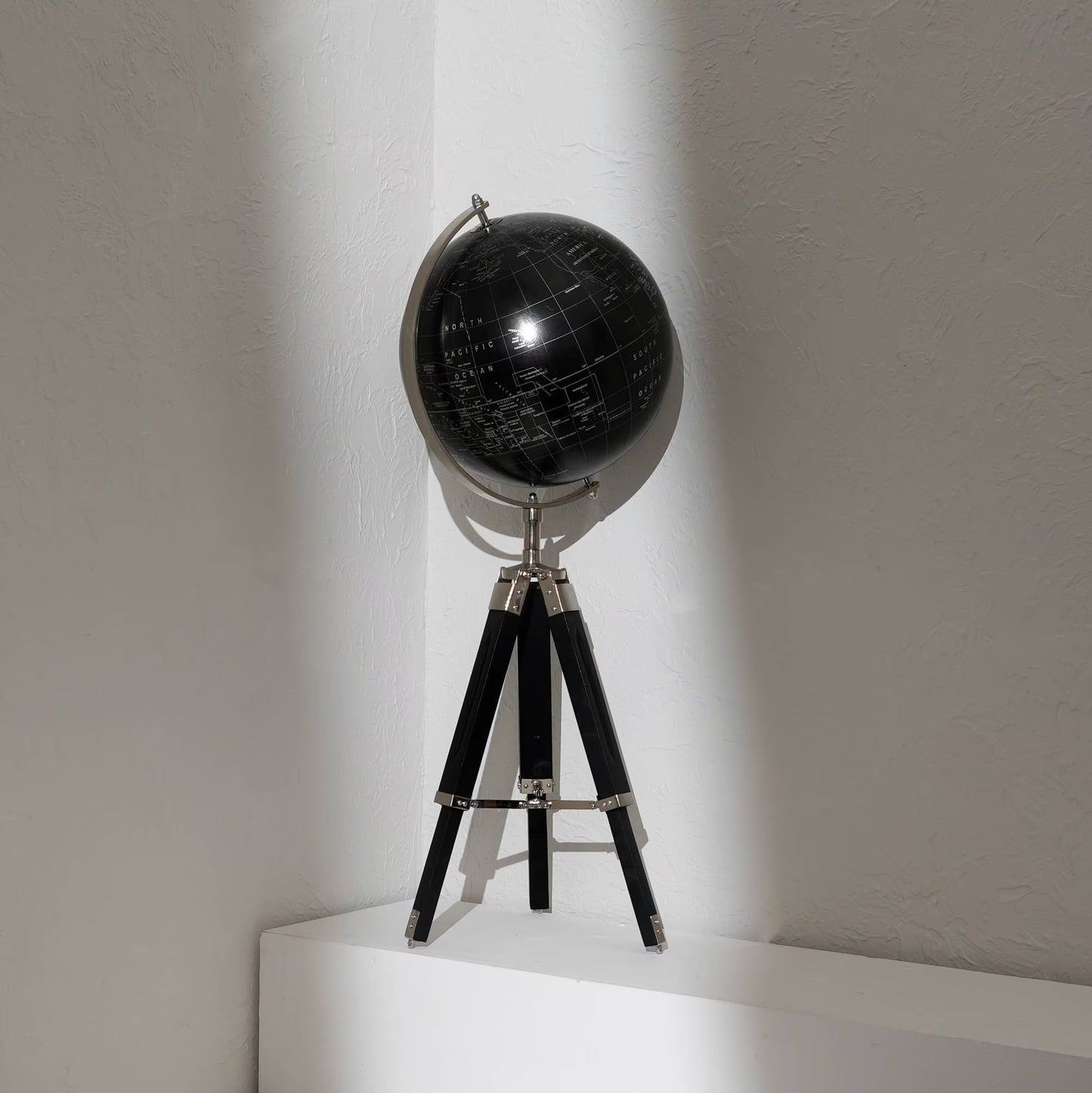 Tabletop Decorative Globe on Aluminum Tripod Stand-32"(H)