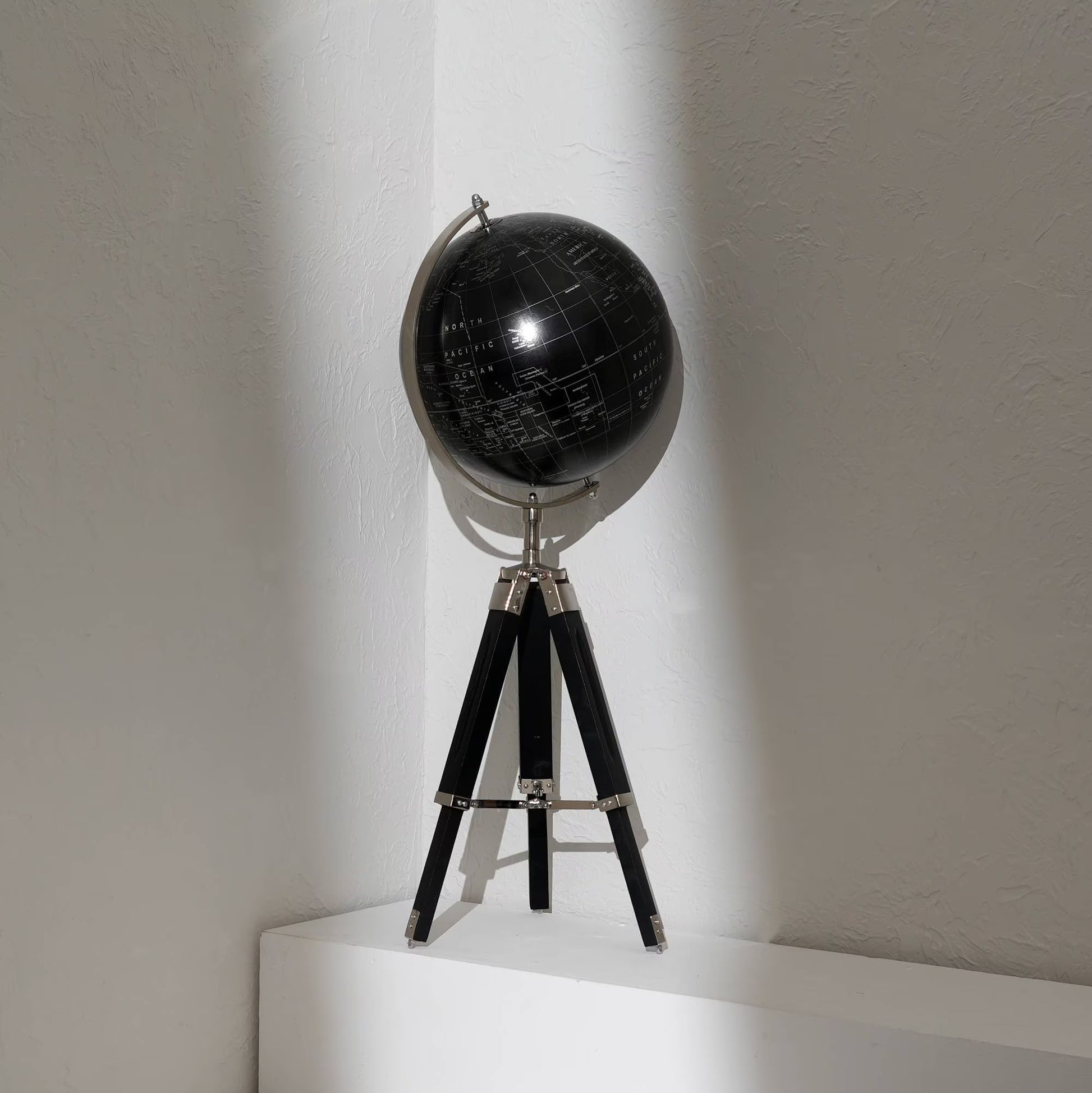 Tabletop Decorative Globe on Aluminum Tripod Stand-32"(H)