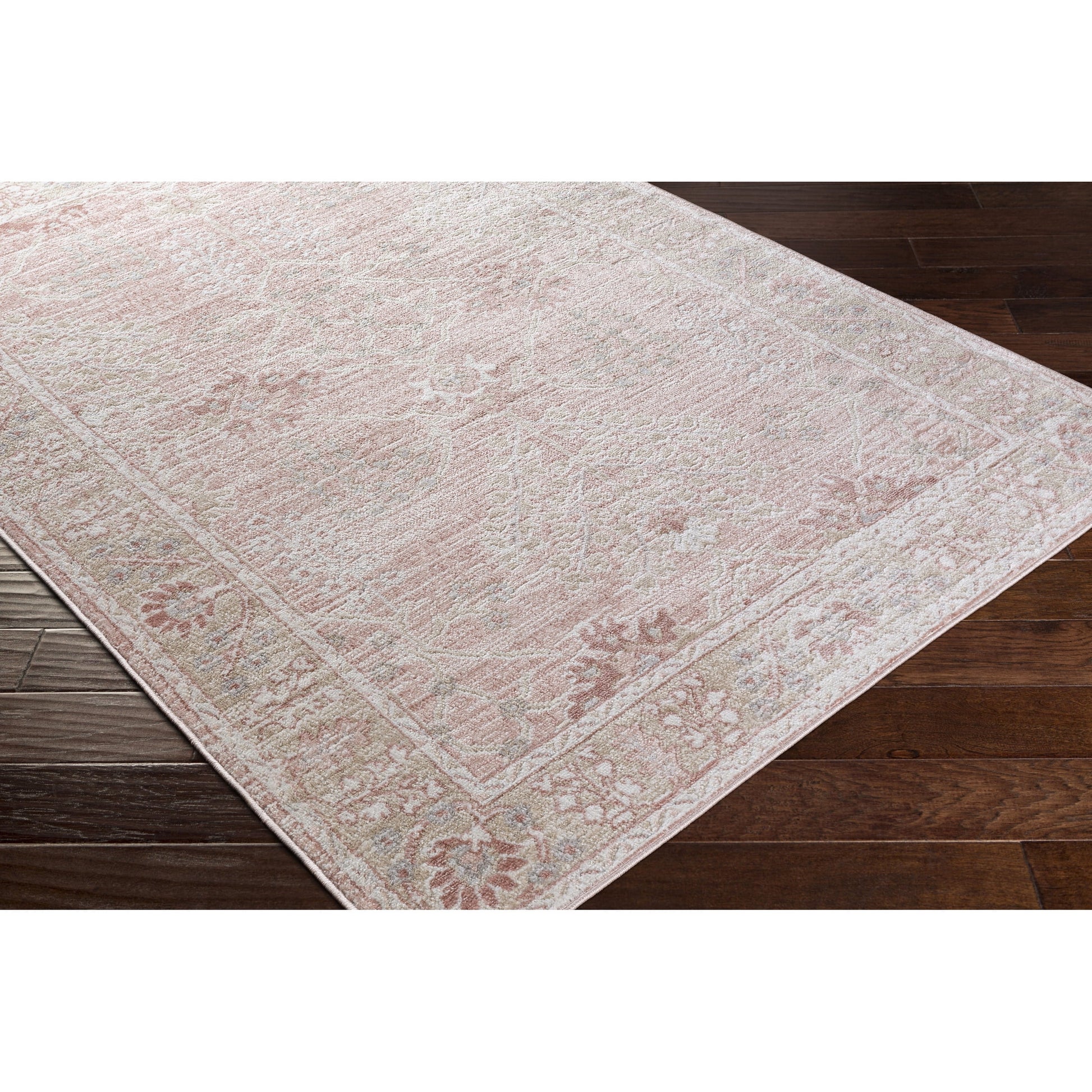 Livabliss St Tropez Vintage Medallion Area Rug,5'3" x 7',Blush