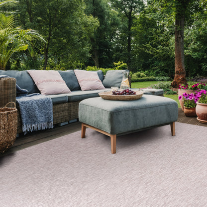 SAFAVIEH Courtyard Mitre Geometric Indoor/Outdoor Area Rug, Beige/Beige, 9' x 9' Square