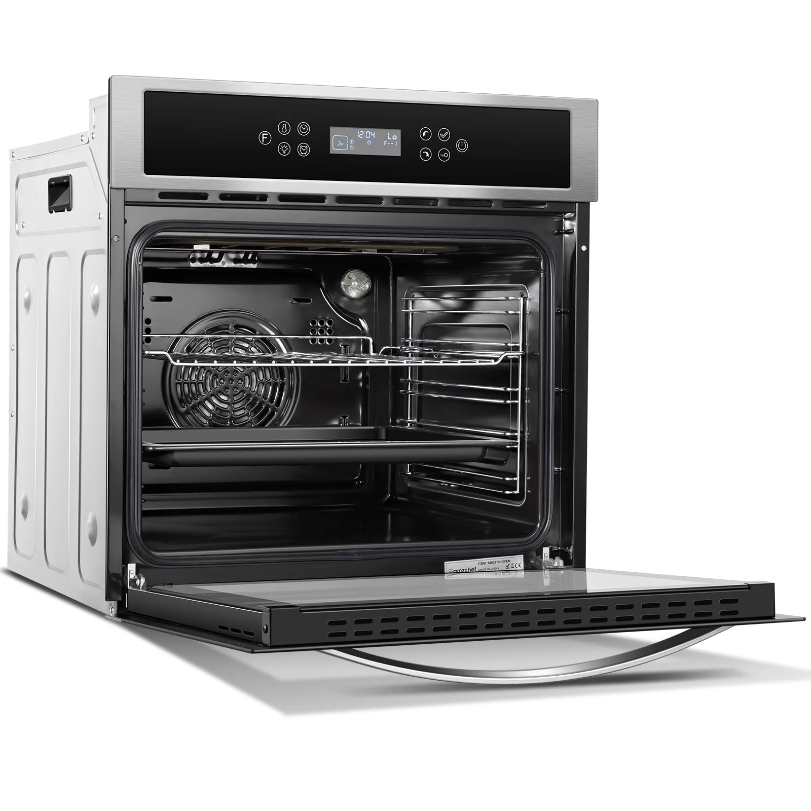 Sunmaki Single Wall Oven 24 Inch Electric Built-in Convection Oven 2.5 Cu.Ft 240V LED Digital Display Touch Control Timer Alarm Clock Child Lock for Kitchen, 2800W