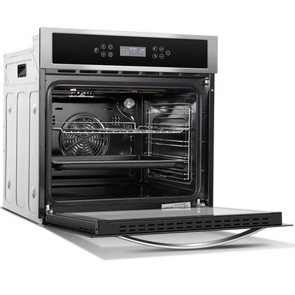 Sunmaki Single Wall Oven 24 Inch Electric Built-in Convection Oven 2.5 Cu.Ft 240V LED Digital Display Touch Control Timer Alarm Clock Child Lock for Kitchen, 2800W