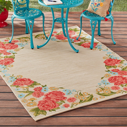 The Pioneer Woman 7' x 10' Sweet Rose Outdoor Rug
