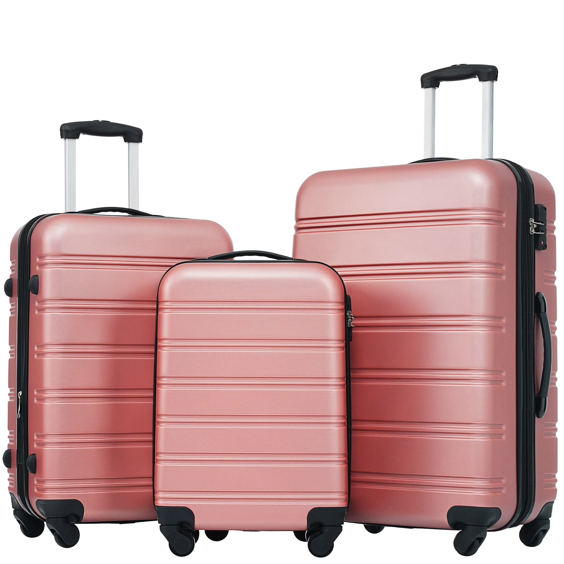 RONSHIN 3pcs/set Suitcase Luggage Set Hardside Spinner Suitcase with TSA Lock And 360° Spinner Wheels 20" 24" 28" for Travel Camping Outdoor