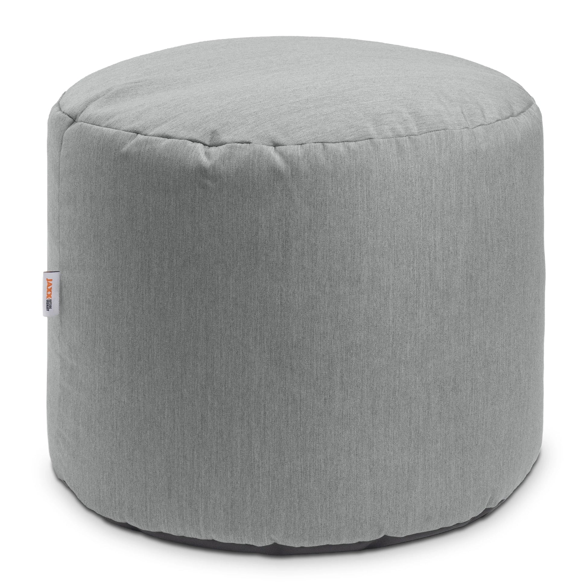 Jaxx Spring Indoor/Outdoor Bean Bag Pouf Ottoman, Sunbrella Granite