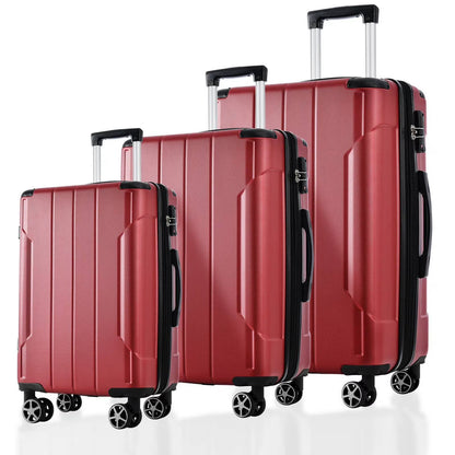 EUROCO 3 Piece Luggage Set, Expandable Hardshell Suitcase with TSA Lock and Double Spinner Wheels,ABS Lightweight Durable Travel luggage Set(20"/24"/28"),Blue