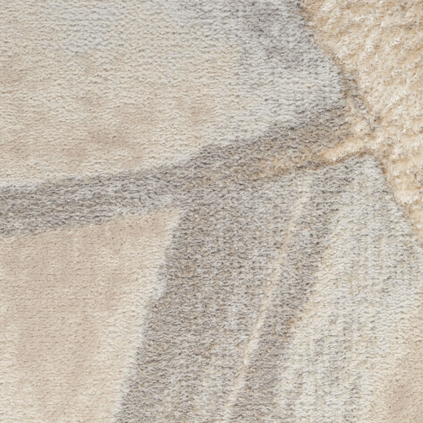 Inspire Me! Home Decor Brushstrokes Abstract Beige/Grey 5'3" x 7'3" Area Rug (5x7)