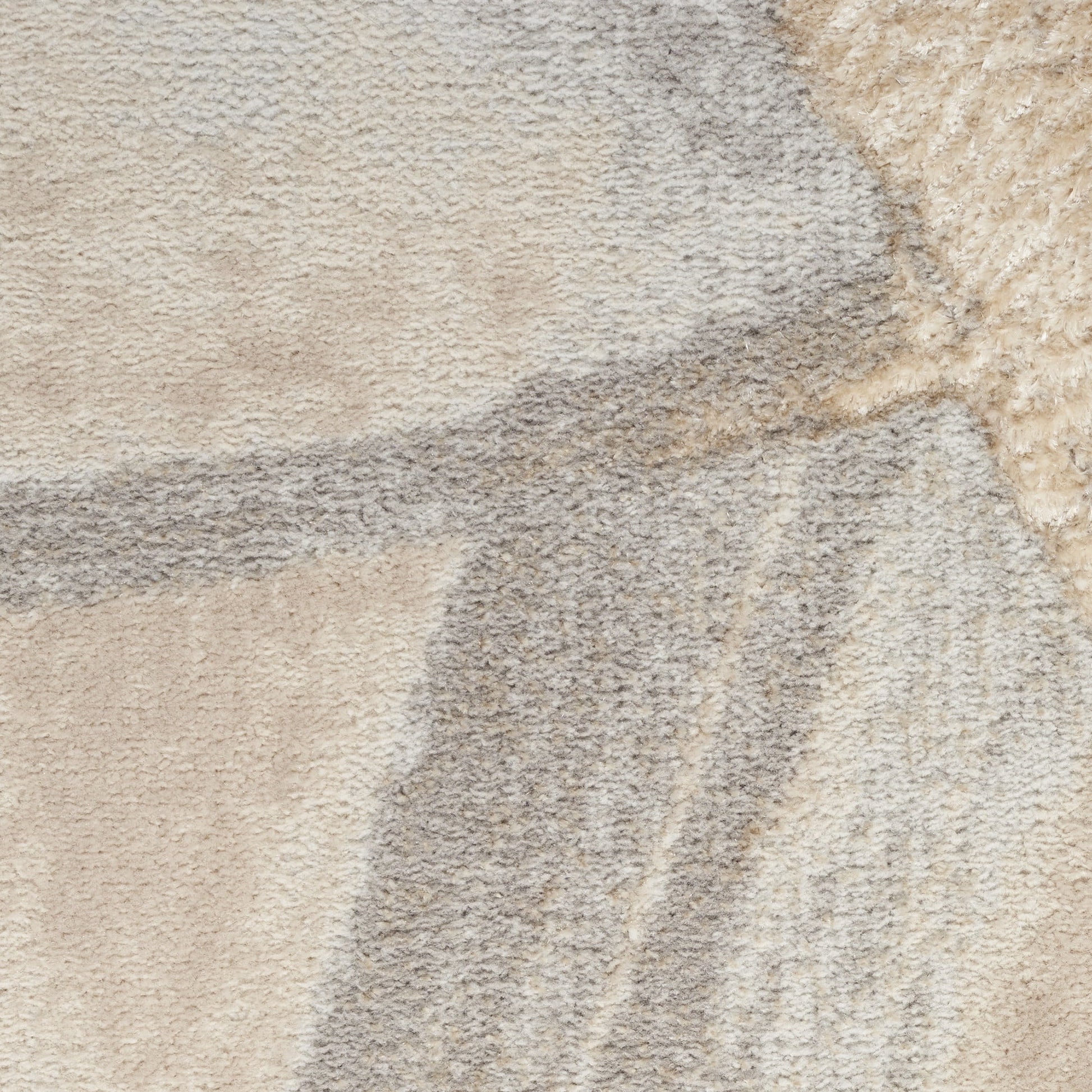 Inspire Me! Home Decor Brushstrokes Abstract Beige/Grey 5'3" x 7'3" Area Rug (5x7)