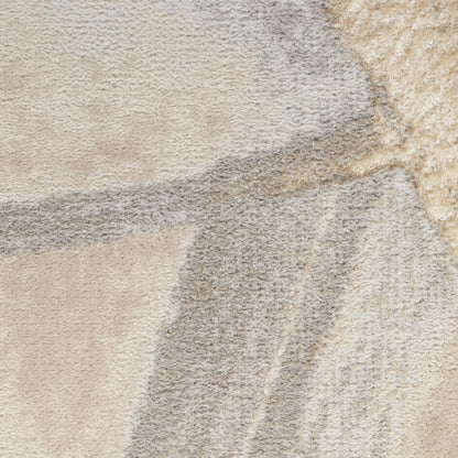 Inspire Me! Home Decor Brushstrokes Abstract Beige/Grey 5'3" x 7'3" Area Rug (5x7)
