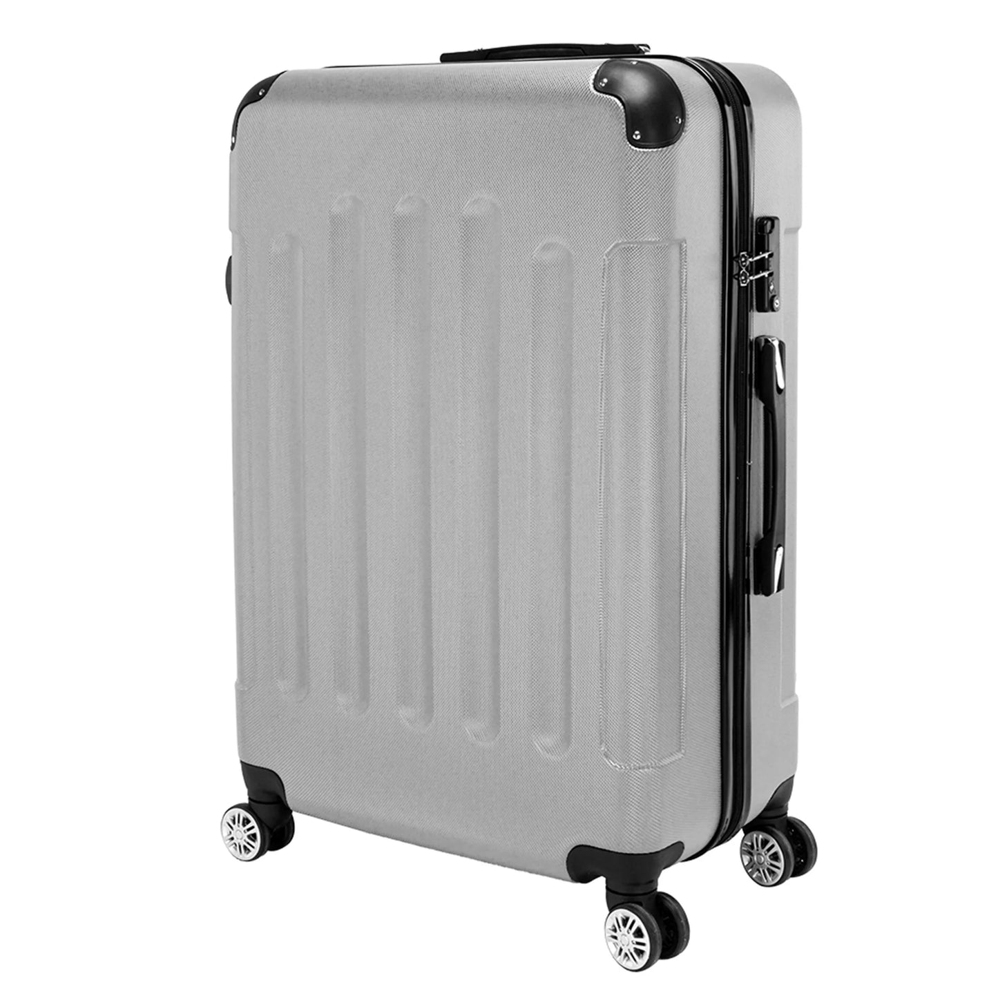 Topcobe 3Pcs Traveling Luggage, Gray 20""" Portable ABS Large Capacity Luggage Bags for Travel Rolling Traveling Storage Suitcase Luggage Set Travel Luggage with Wheels