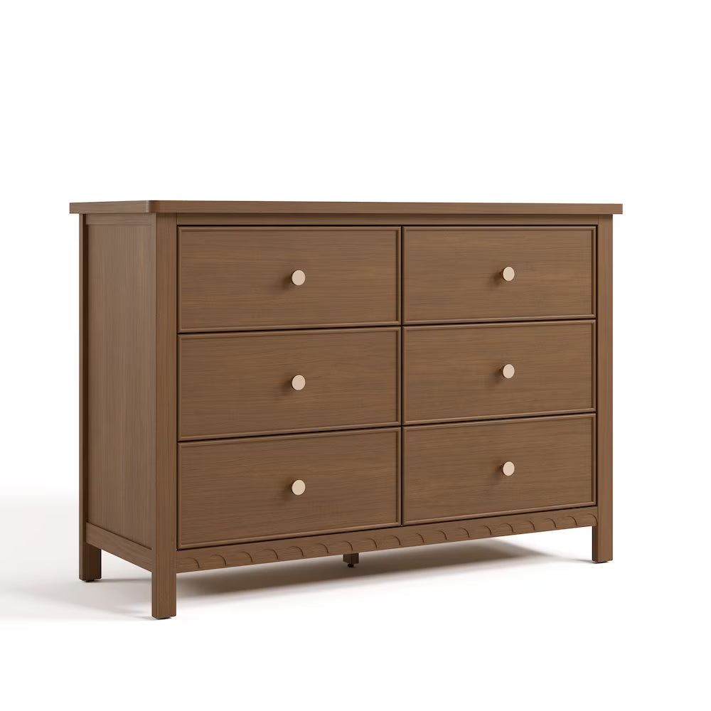 Graco Sasha 6 Drawer Nursery Double Dresser, Blush