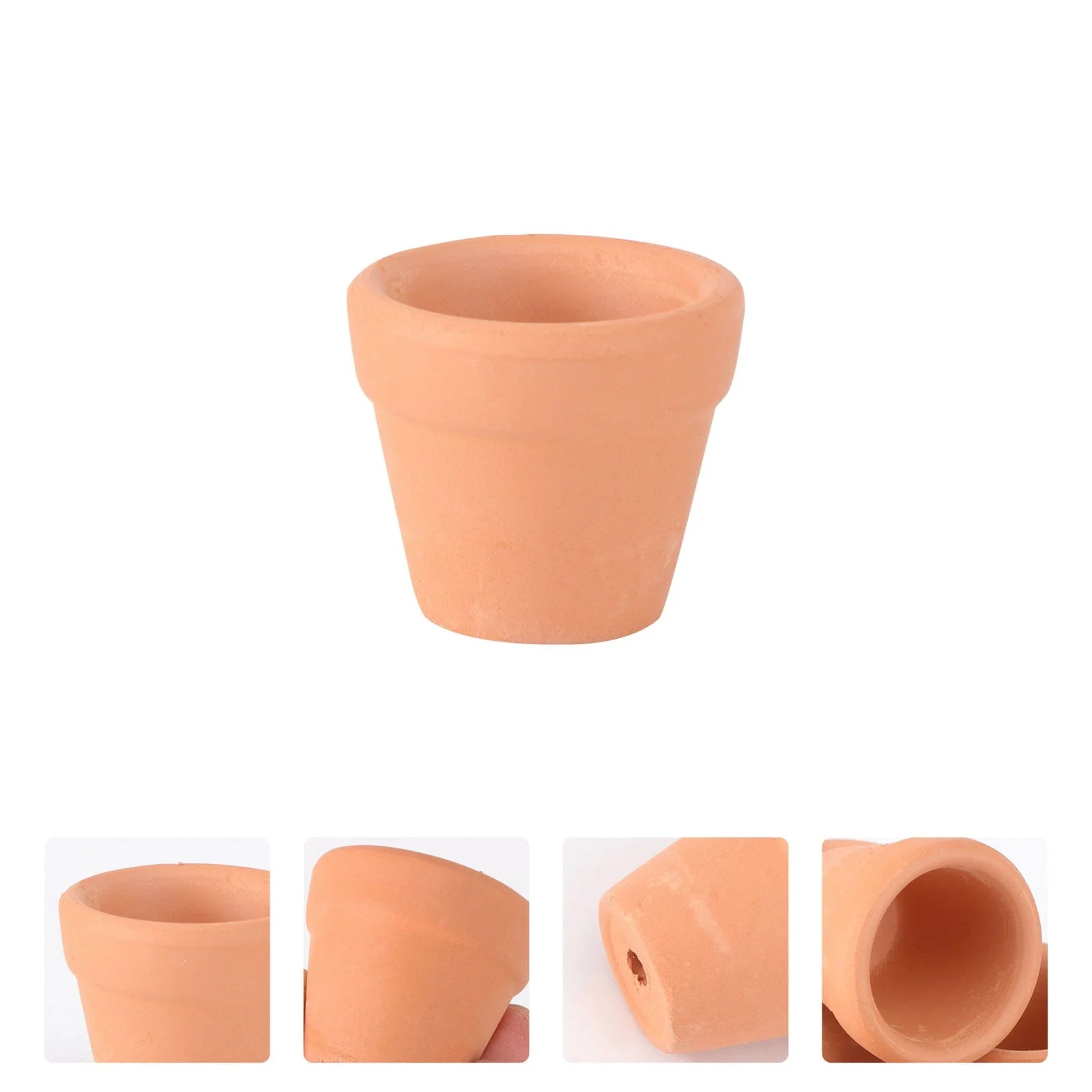 12Pcs 3x3cm Small Mini Terracotta Pot Clay Ceramic Pottery Planter Cactus Flower Pots Succulent Nursery Pots Great for Plants Cr