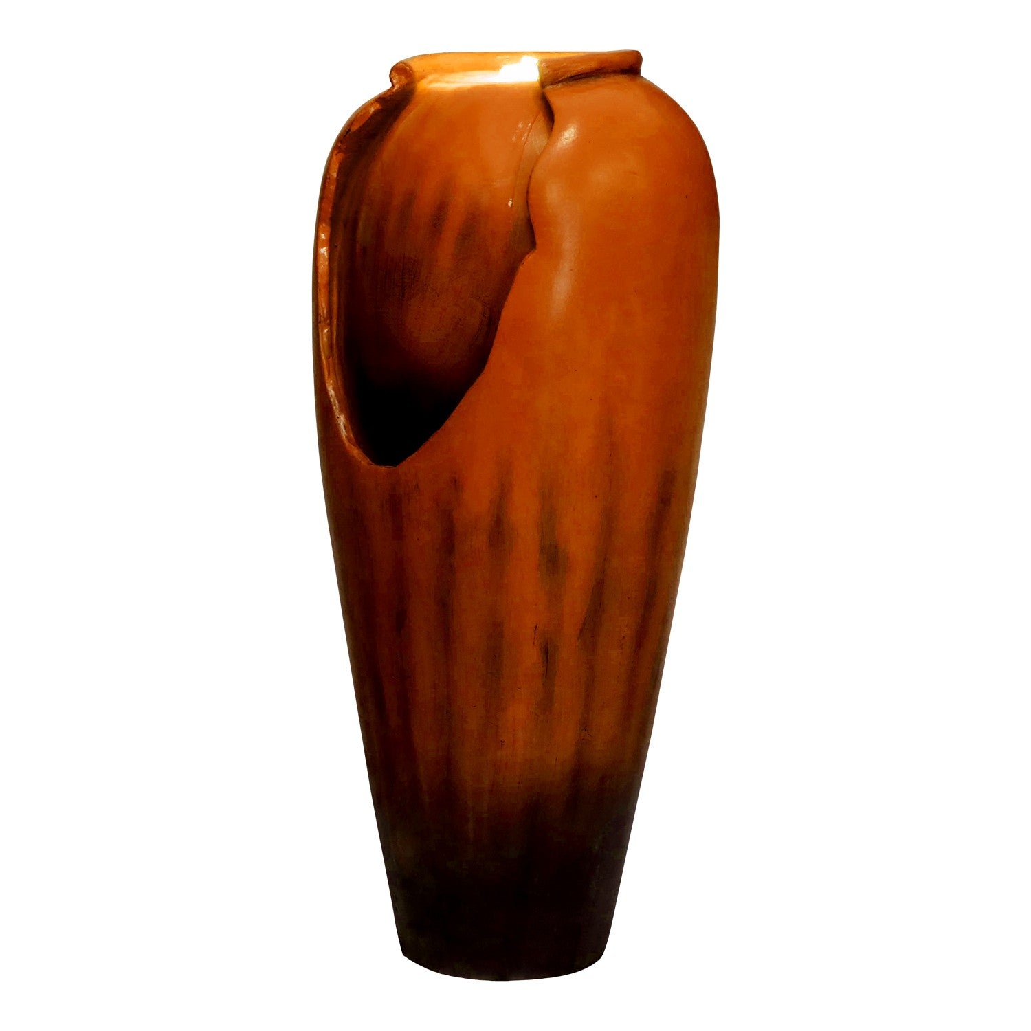 30.7in High Floor Contemporary Vase Water Fountain with LED Lights for Home and Garden Decor