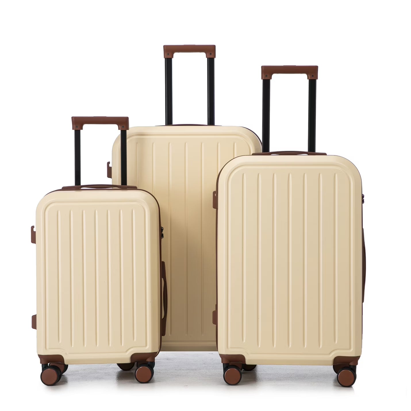20/24/28 Inch ABS Hardshell Spinner Luggage with 3-Step Adjustable Handle, Carry-On Suitcase with USB Charging Port & Cup Holder, Waterproof Lightweight Suitcase for Travel