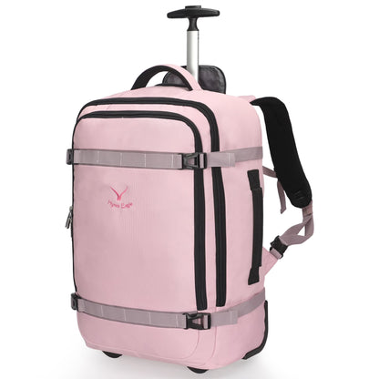 Hynes Eagle 22" Hybrid Carry-On Luggage, Softside Rolling Backpack, Grey