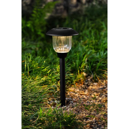 Living Accents 3010843 0.2 watt Silver Solar Powered LED Pathway Light, Pack of 12