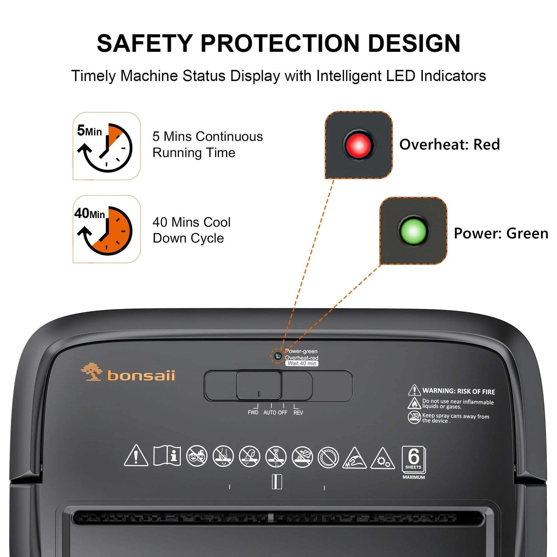 Bonsaii 6-Sheet Micro-Cut Paper Shredder for Home Office Use with Portable Handle