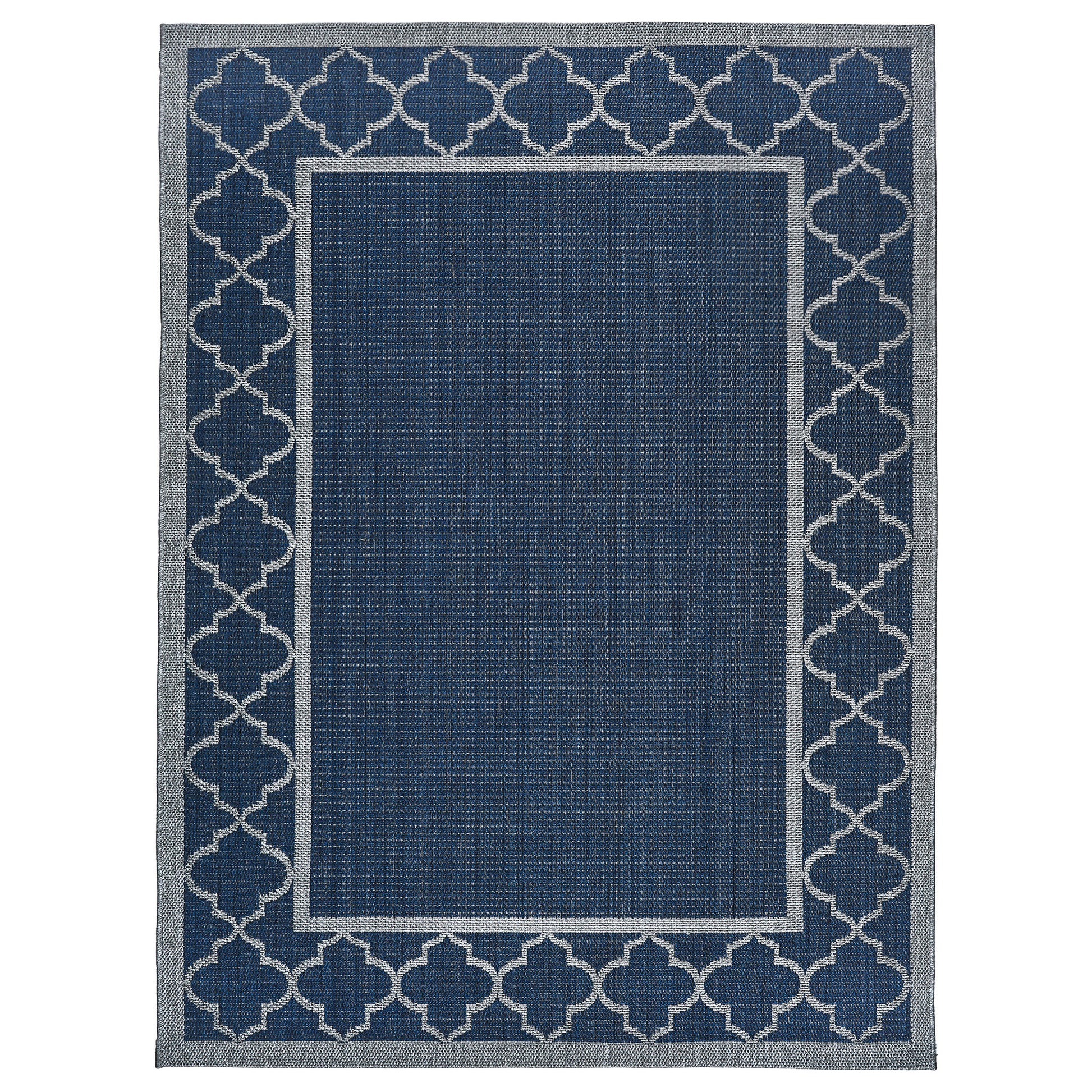 Laguna Indoor/Outdoor Area Rug, Simeon Navy Gray, 7’10” x 10’