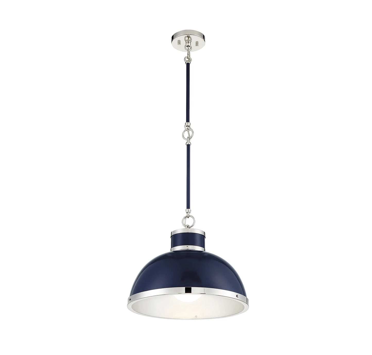 Gray with Polished Nickel Accents One Light Pendant from the Corning Collection