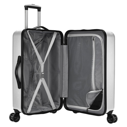 Travel Select Savannah Hardside Spinner Luggage Set, Silver, 3-Piece (20/24/28)