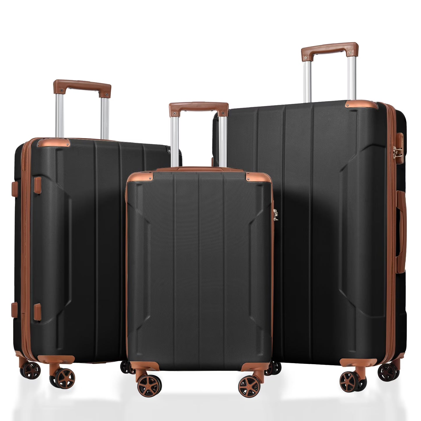 EUROCO 3 Piece Luggage Set, Expandable Hardshell Suitcase with TSA Lock and Double Spinner Wheels,ABS Lightweight Durable Travel luggage Set(20"/24"/28"),Blue
